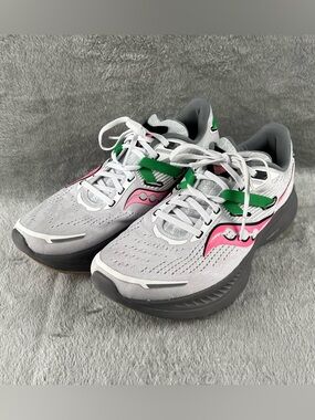 Saucony Guide 16 Running Womens 9 S10810-85 Athletic Shoe White Pink Gravel